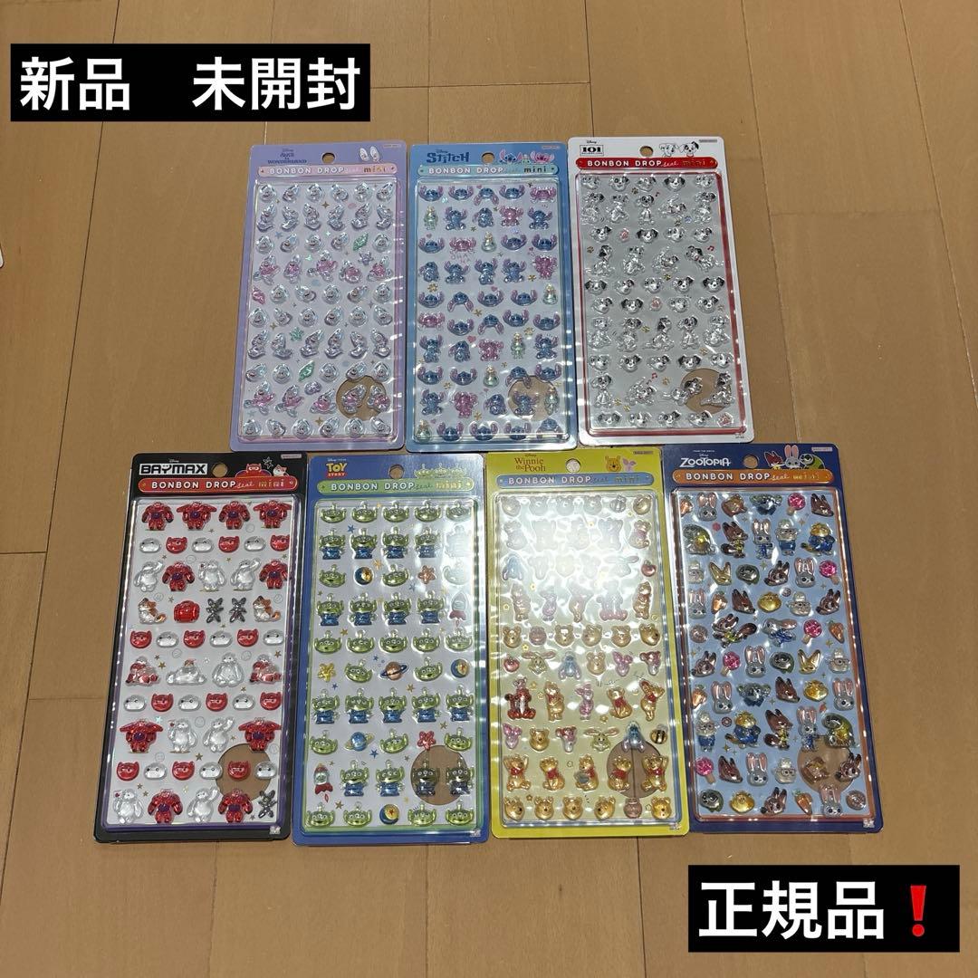 新品　正規品　ボンボンドロップシール　ミニ　ディズニー　色々　7種