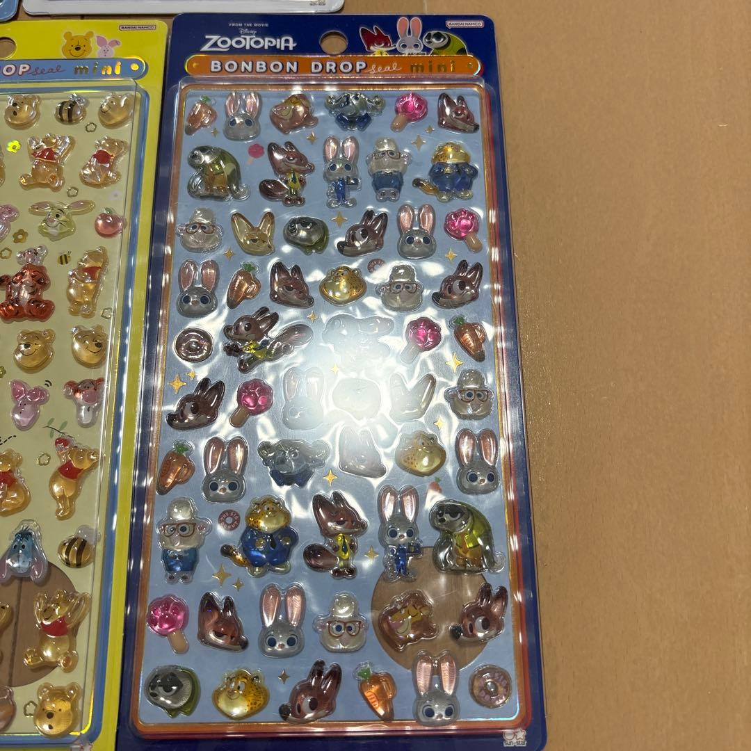 新品　正規品　ボンボンドロップシール　ミニ　ディズニー　色々　7種