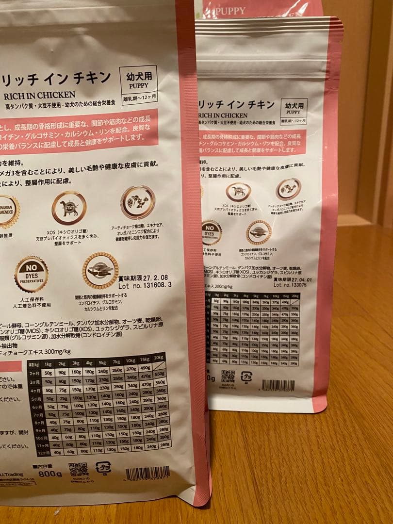 ELMO 幼犬用リッチインチキン 3kg 4個 800g2個