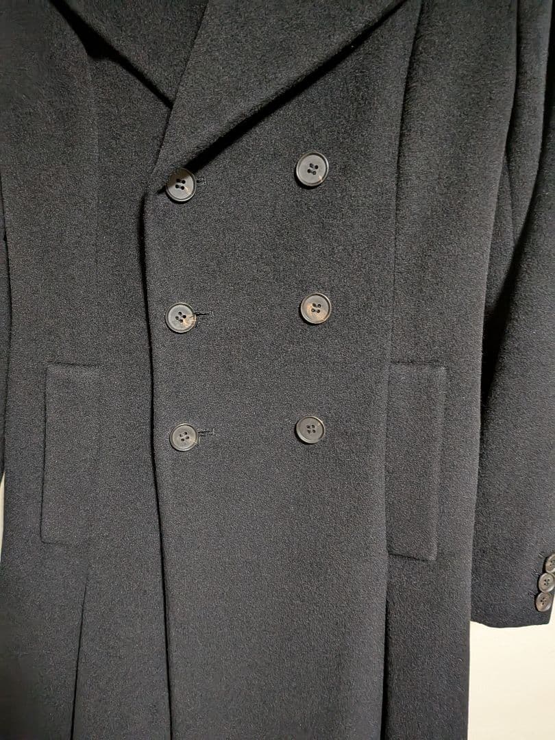 ジャンポールゴルチエ ダブルブレスト ロングコート ブラック