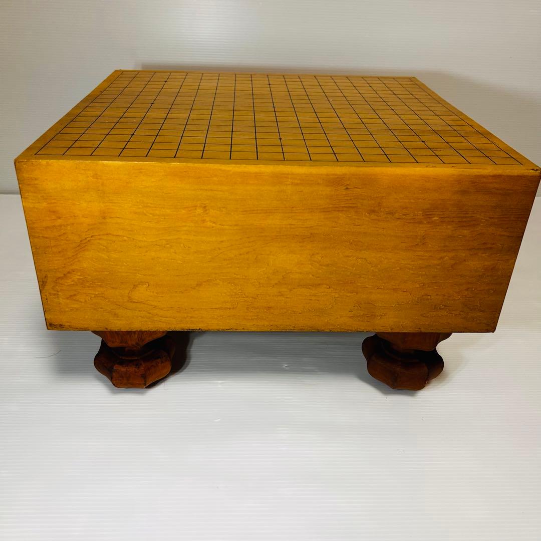 美品 本榧足付碁盤 碁石  囲碁セット ヘソ付き 那智黒　はまぐり