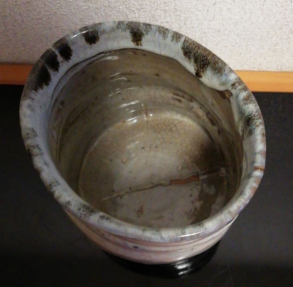 惺斎書付　斑唐津　水指　共箱　茶道具