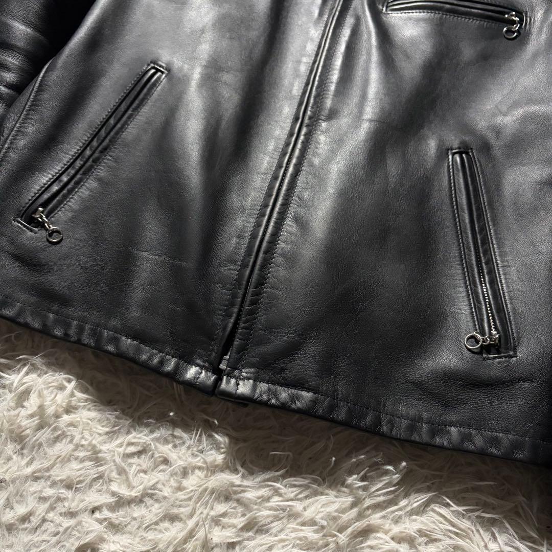 【美品/新型】schott ライダースジャケット　641 本革　黒　米国製　40