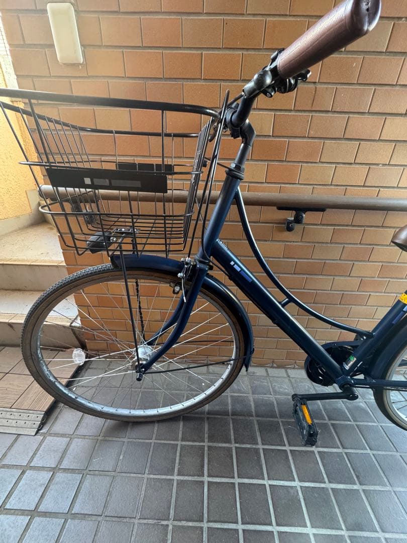 (世田谷区引渡し)ネイビーブルー 26インチ シティサイクル