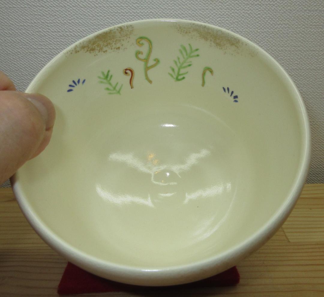 送料込【逢絢亭・新品】茶道具 茶碗 京焼 春の野 中村与平 紙箱入り