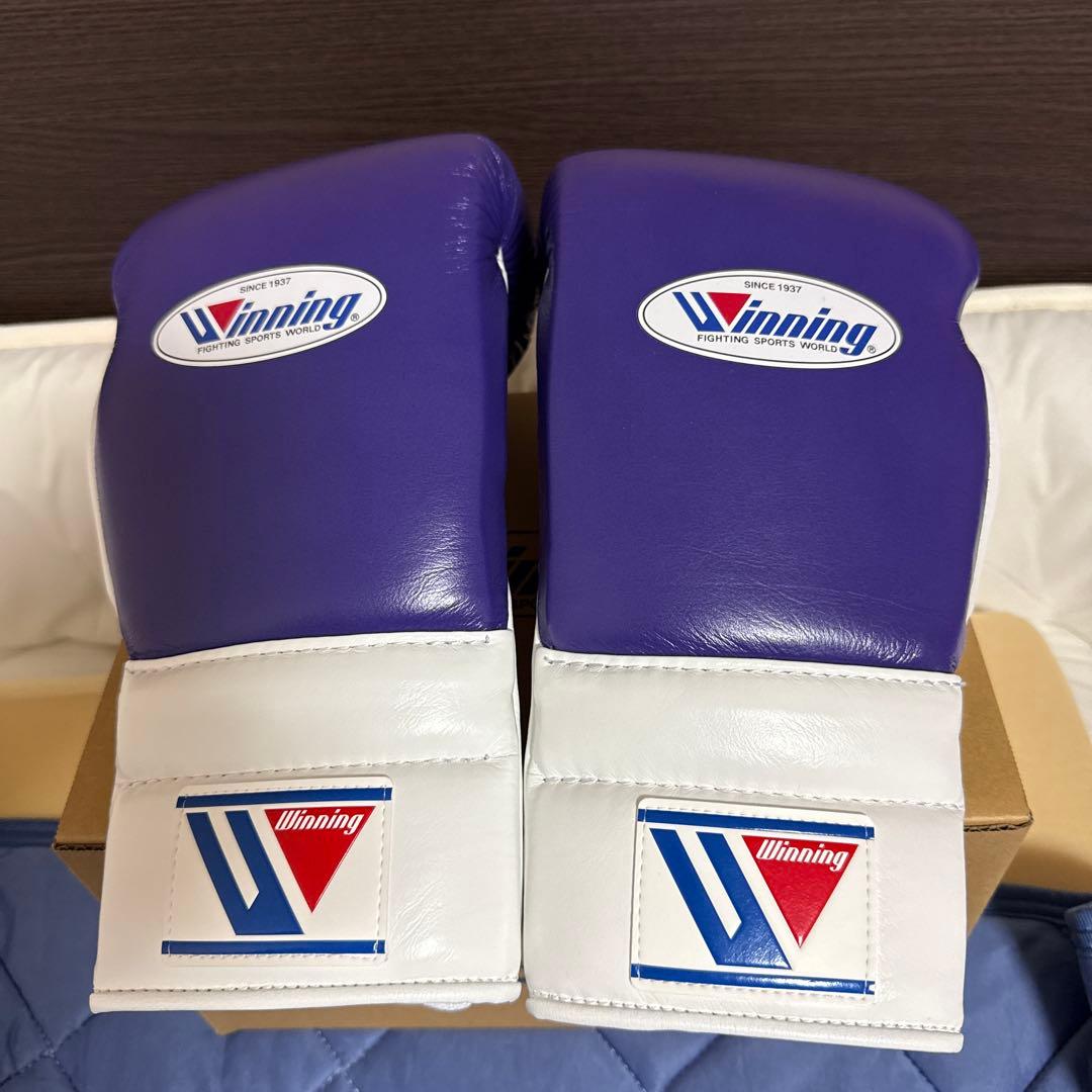 ウイニング winning ボクシンググローブ　14オンス　紫／白