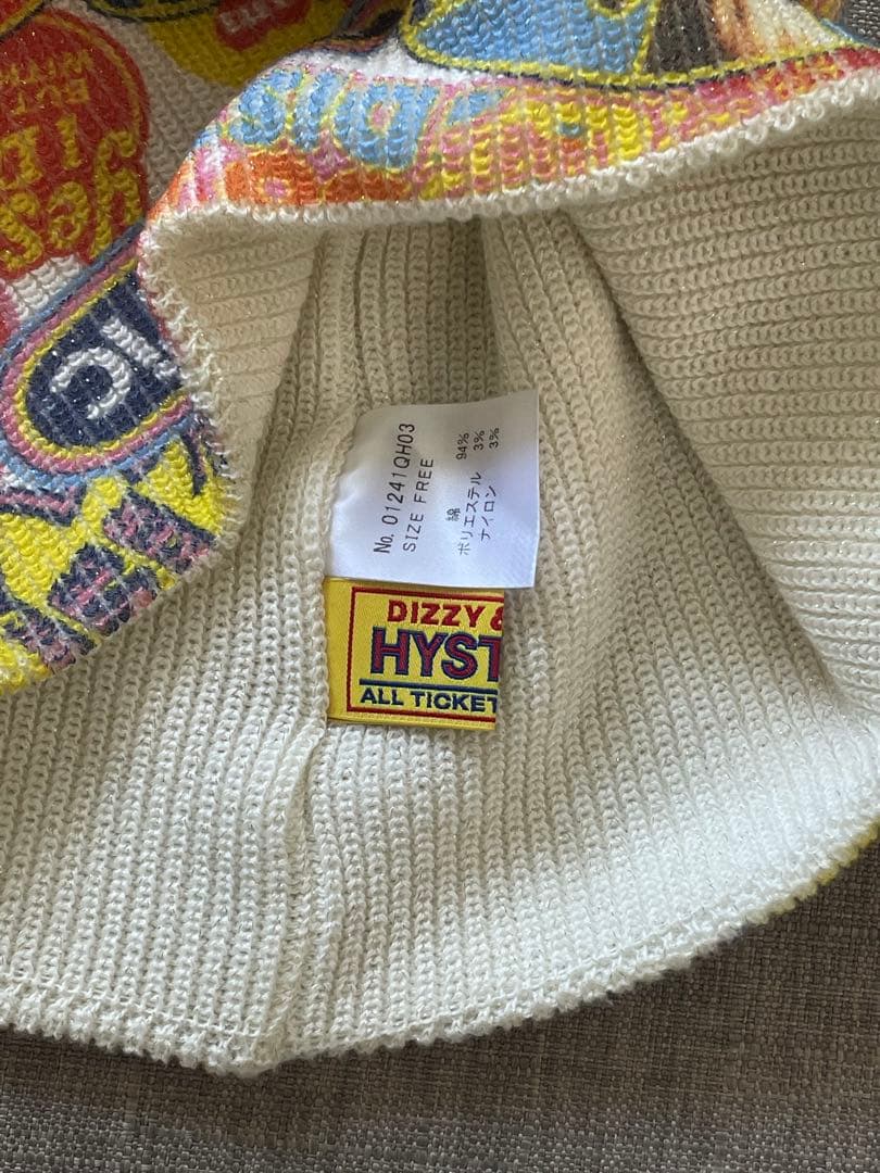 ヒステリックグラマー TYPICAL HYSTERIC柄 オーバーサイズビーニー