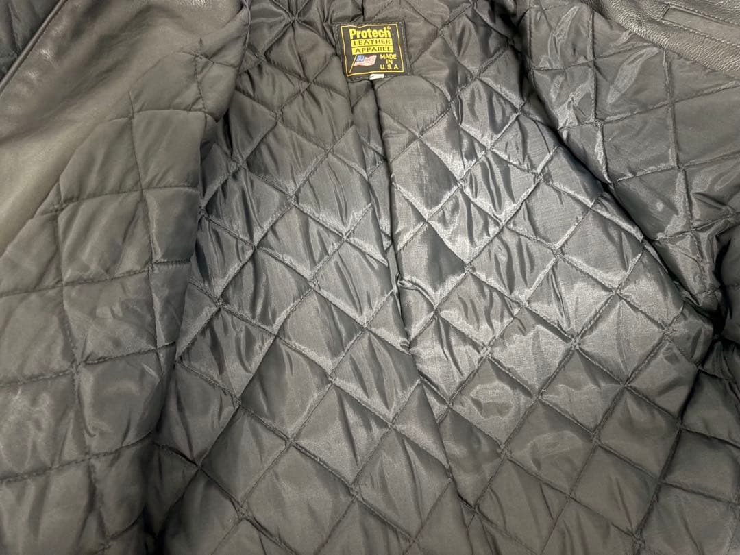 【レア｝Protech シングルライダース レザージャケット 38