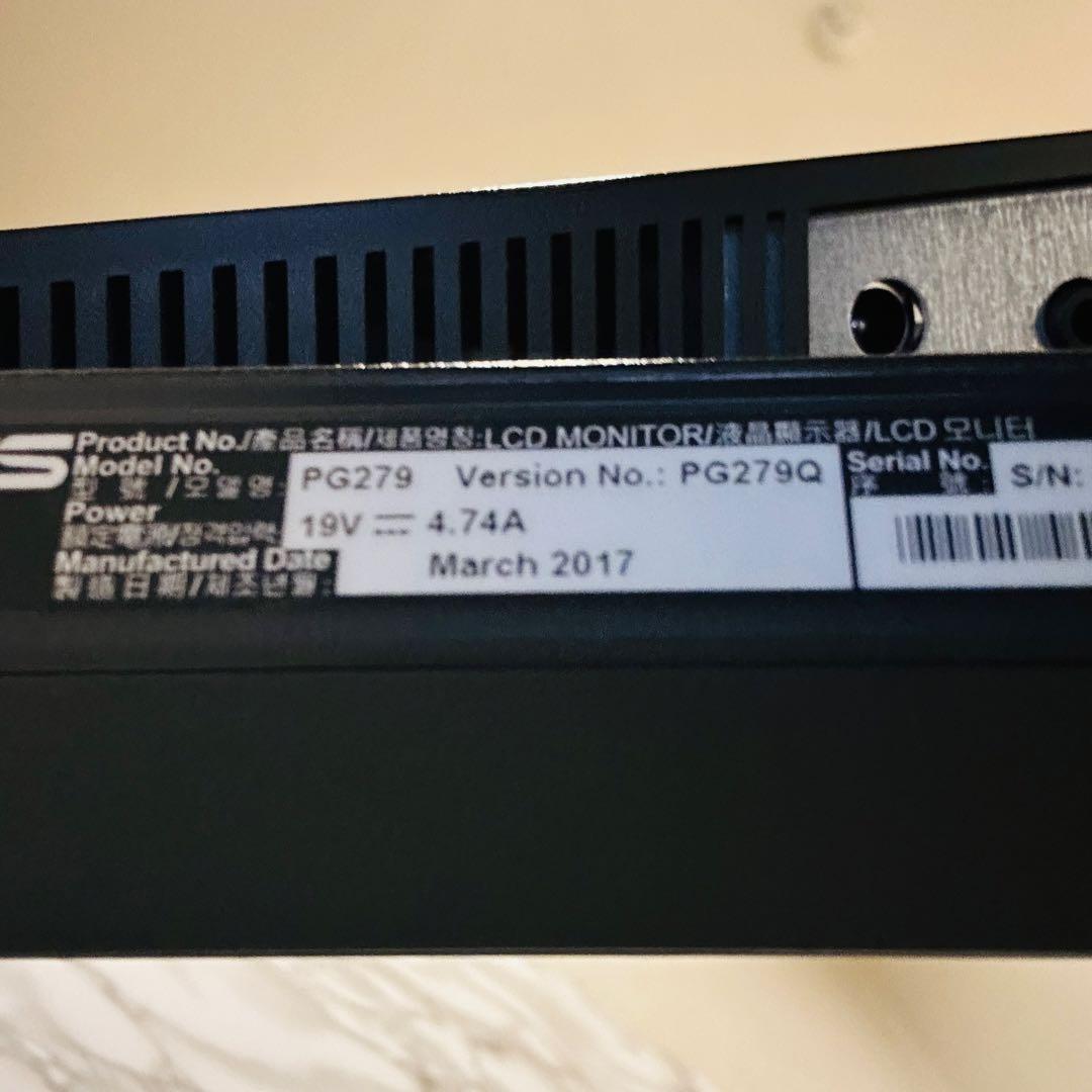 ASUS ゲーミングモニター ディスプレイPG279Q 27型