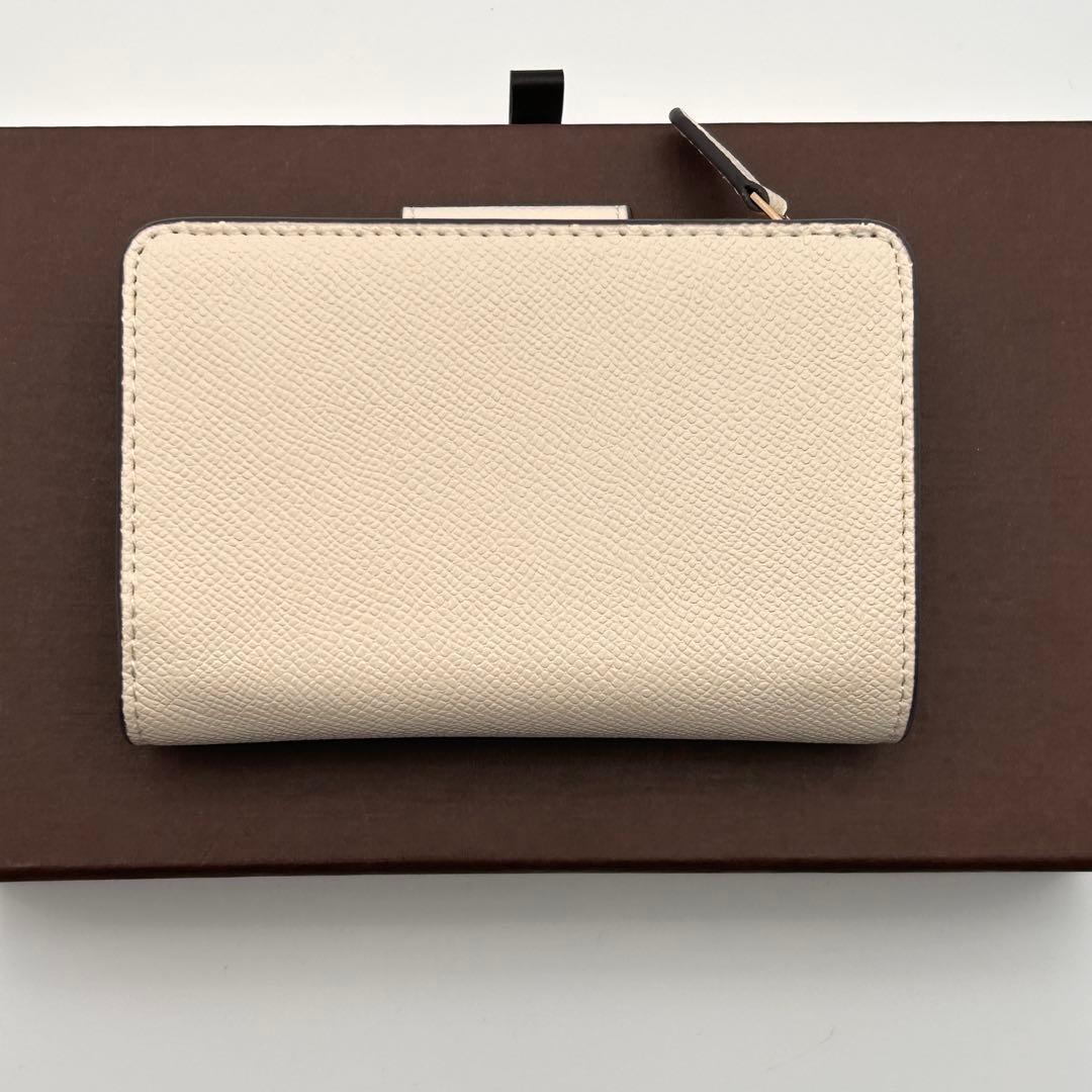✨極美品✨ COACH コーチ 二つ折り財布 ホワイト ブラウン【未使用級】