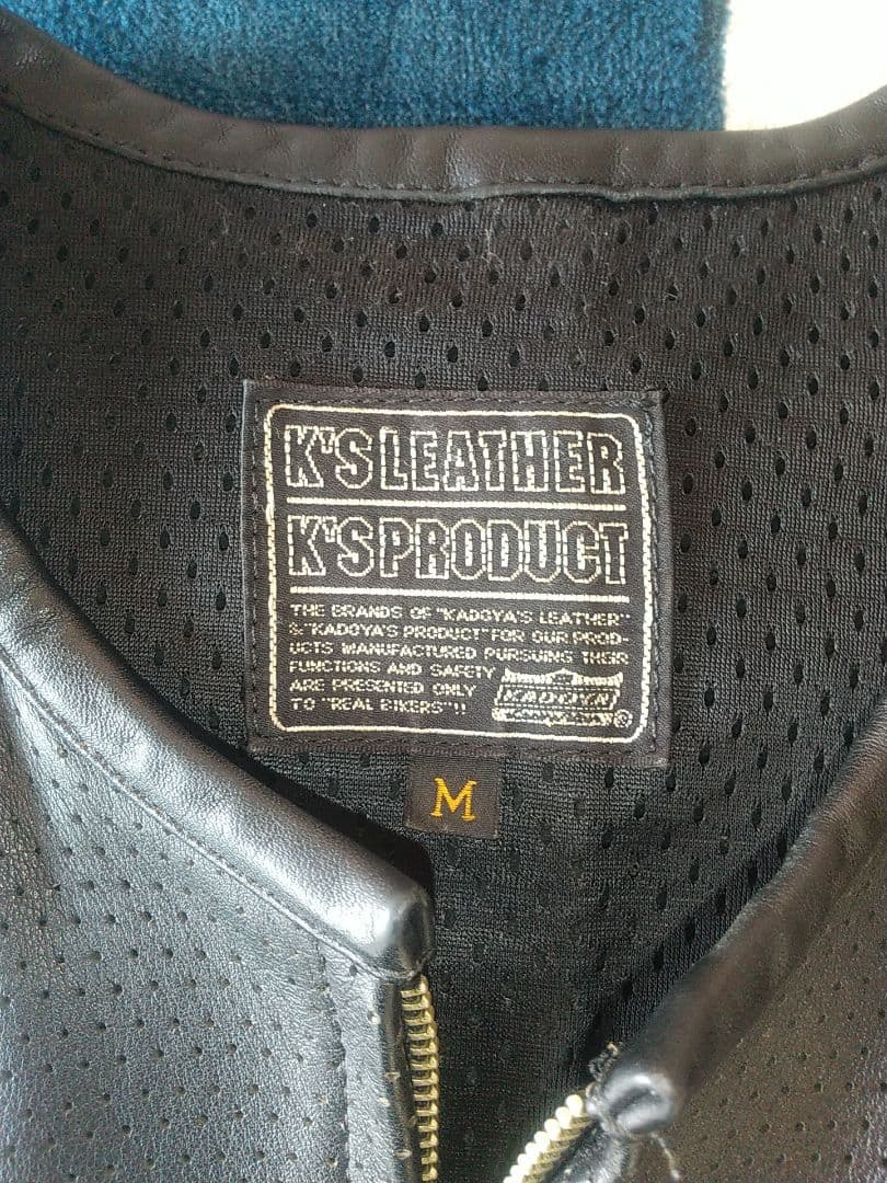 KADOYA ライダースジャケット レザー パンチングメッシュ