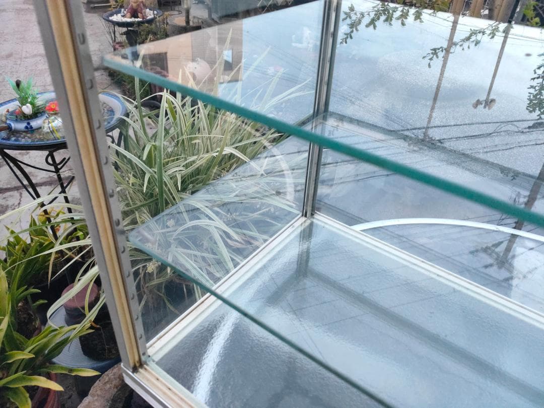 陳列ガラスショーケース☆w600x310x435☆棚板２枚