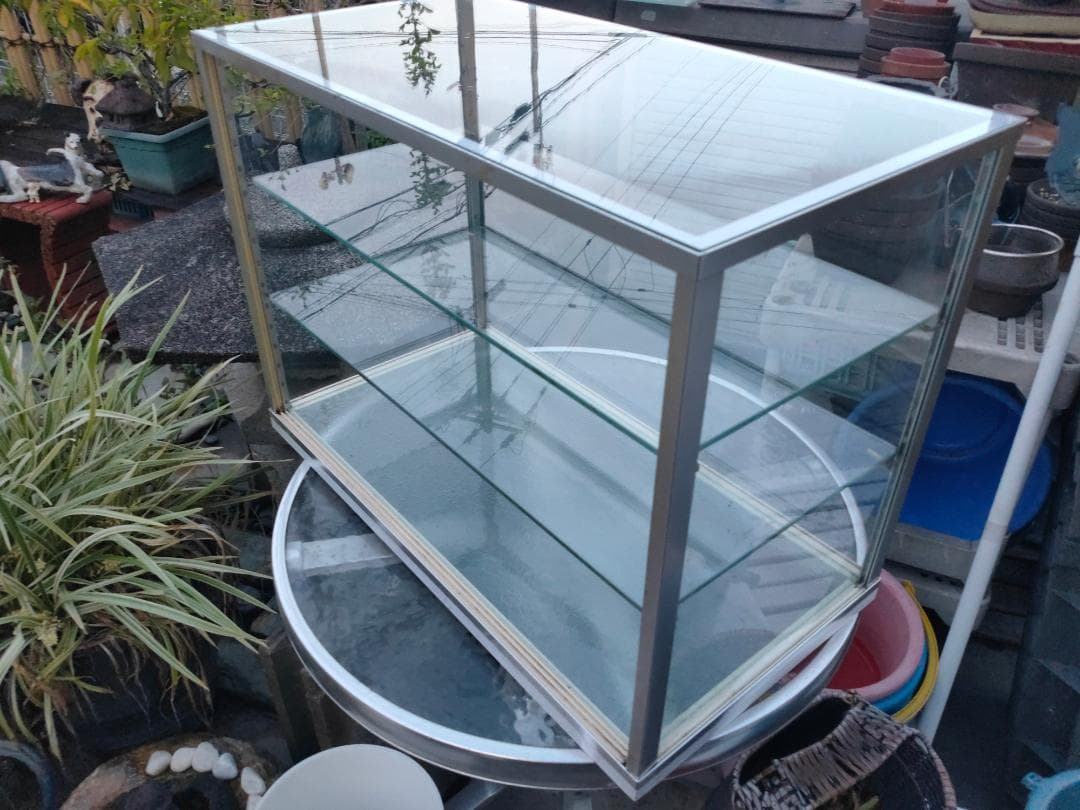 陳列ガラスショーケース☆w600x310x435☆棚板２枚