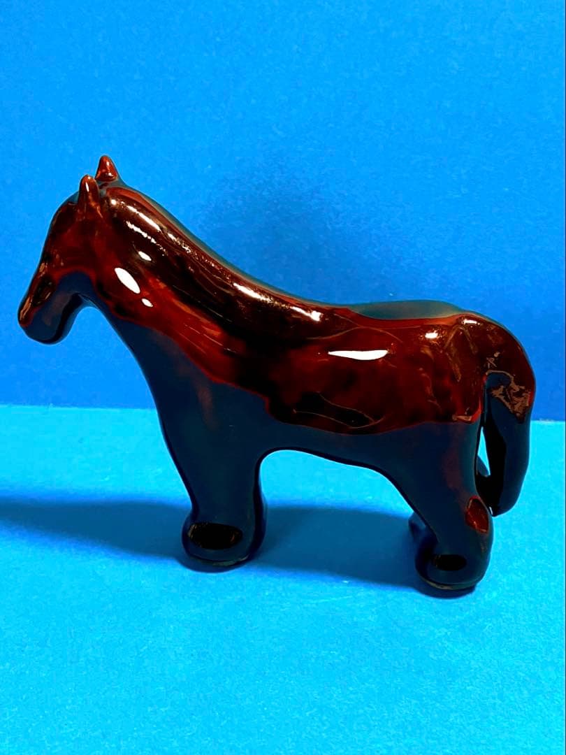 陶器の馬の置物 約10cm オリジナル一点もの作品