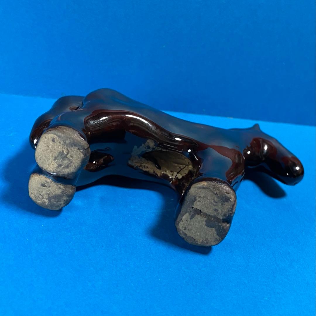 陶器の馬の置物 約10cm オリジナル一点もの作品