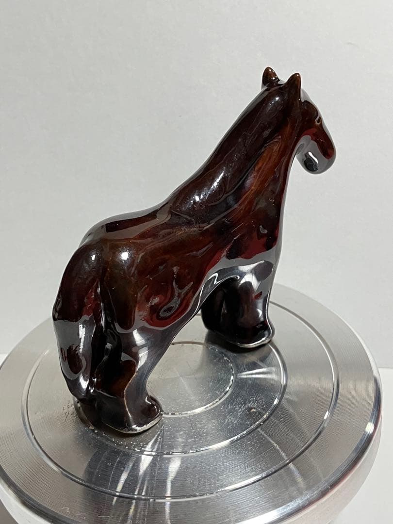 陶器の馬の置物 約10cm オリジナル一点もの作品