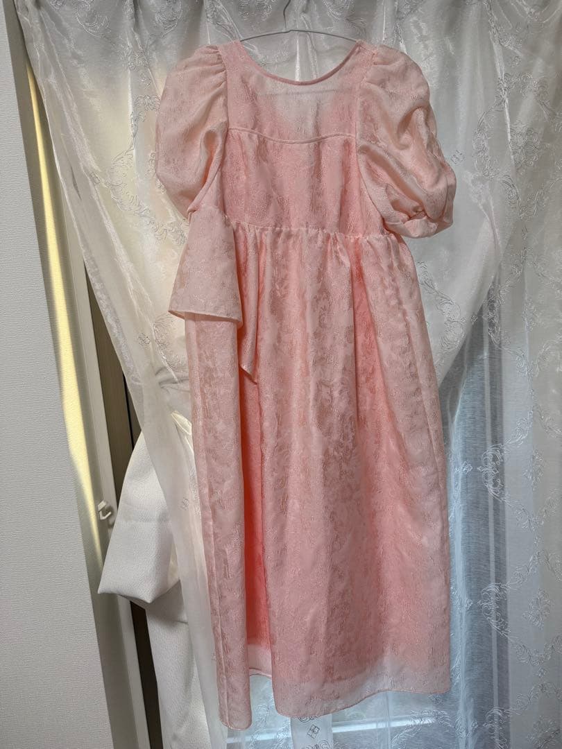 ANDRESD パフスリーブジャカードドレス Mサイズ