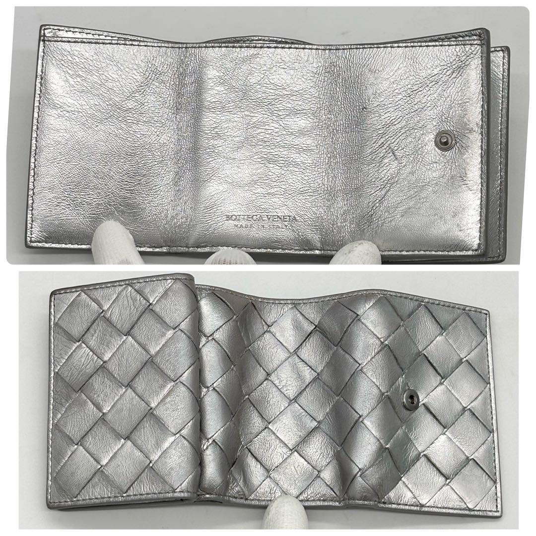 ボッテガヴェネタ 　三つ折り財布 コンパクト財布　マキシイントレチャート