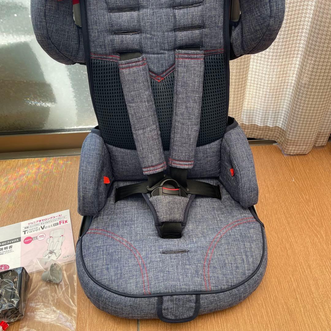 日本育児 ISOFIX・シートベルト トラベルベストEC Fix デニム
