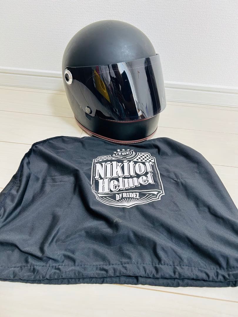 NIKITOR フルフェイス ヘルメット ブラック Lサイズ