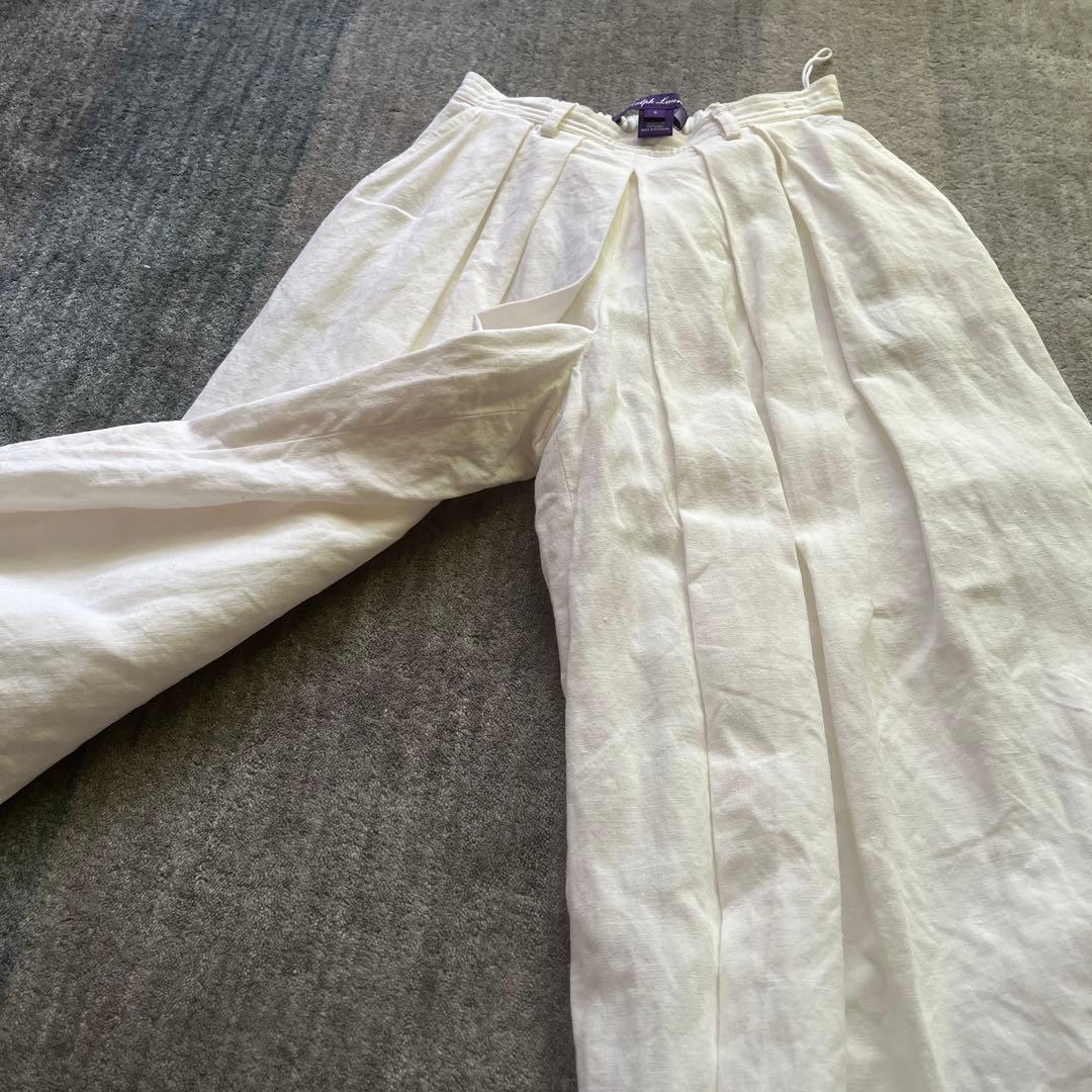 Ralph Lauren パープルレーベルリネン ガウチョパンツワイドパンツ0