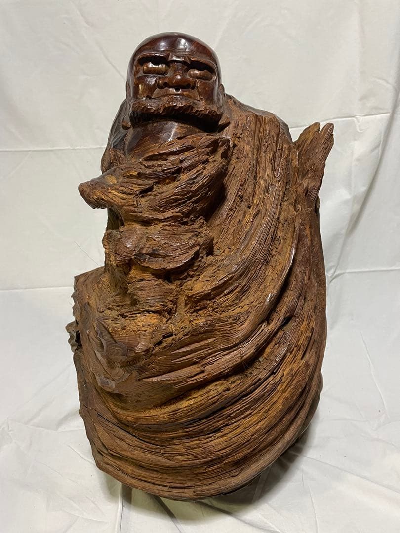 木製彫刻 人物像 アートオブジェ