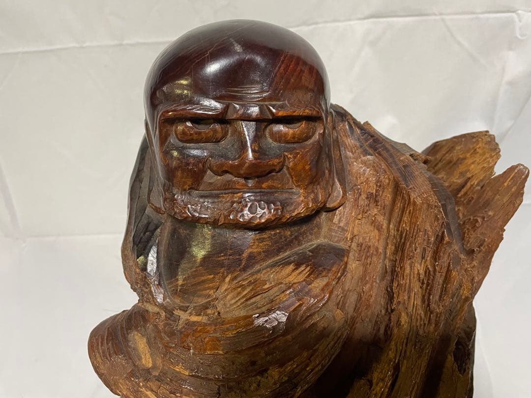 木製彫刻 人物像 アートオブジェ