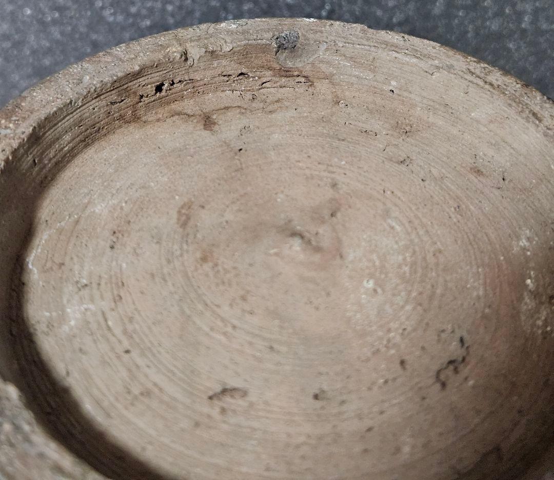 中国古美術　中国古陶磁器　明代　明朝 磁州窯　黒釉　四耳壺　高さ19.5cm