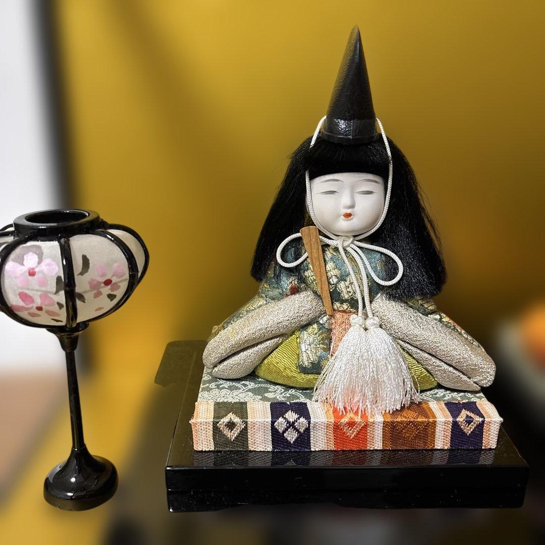 【美品貴重】木目込人形セット 伝統的な衣装　ひな人形