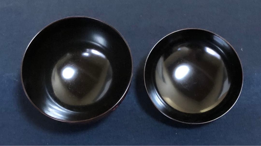 《レ》懐石 梅松葉絵 吸物椀5客 理平造 木製漆器 共箱　251104う3