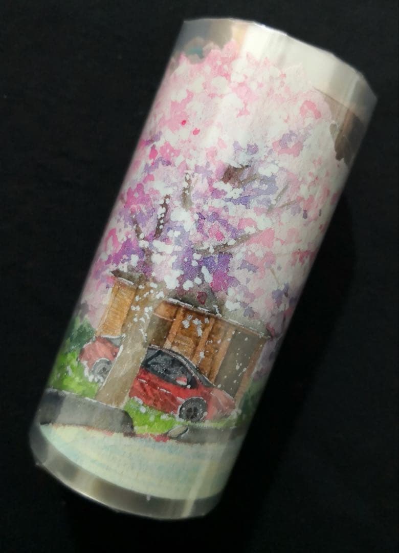 【8667】海外　マステ　5m巻売り　PETマスキングテープ　桜