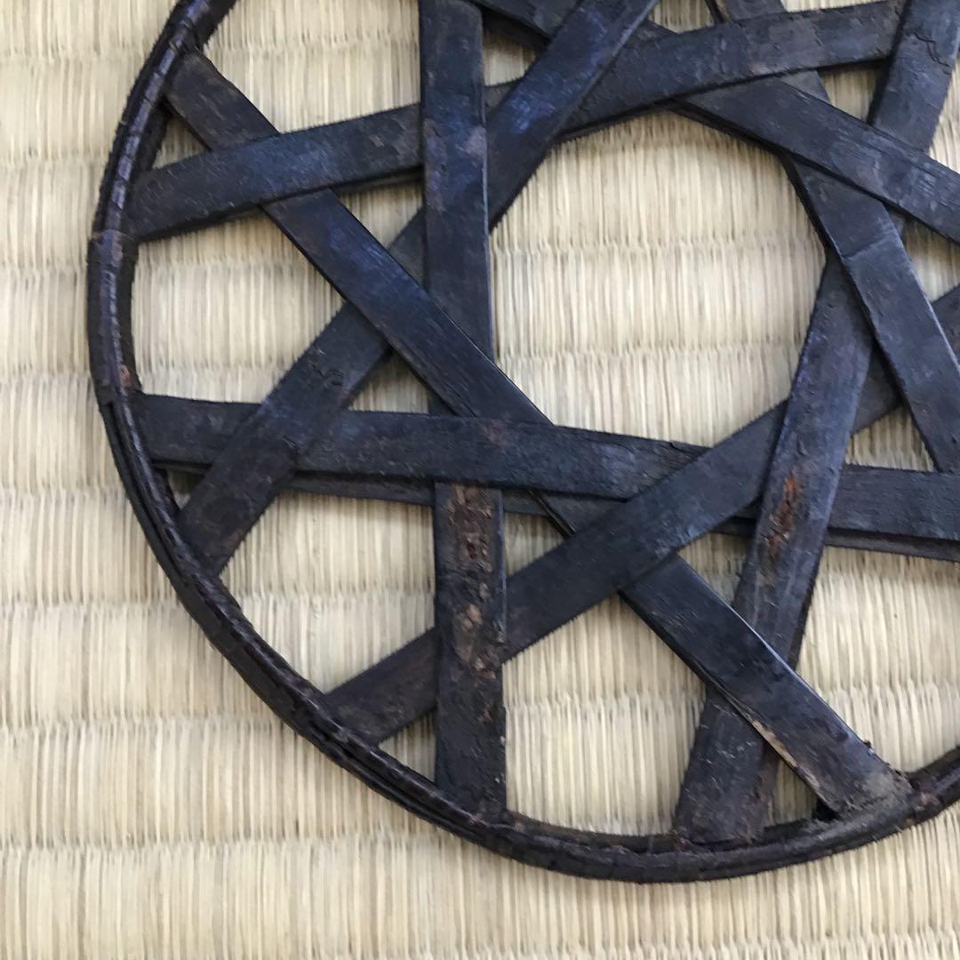 茶道具　釜敷　時代カンバ釜敷　宗慶書付　収納袋共箱　税抜25万購入　S228KS