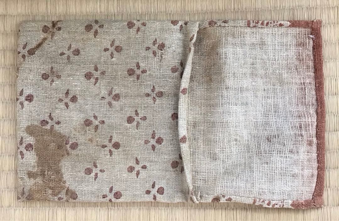 茶道具　釜敷　時代カンバ釜敷　宗慶書付　収納袋共箱　税抜25万購入　S228KS