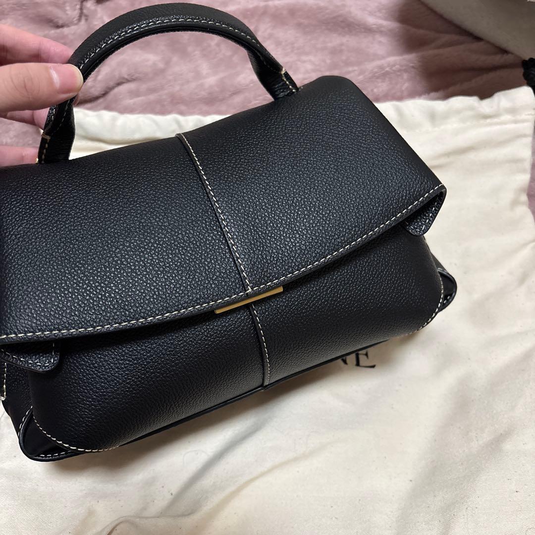 ポレーヌ　polene mokki mini ブラック　ショルダーバッグ