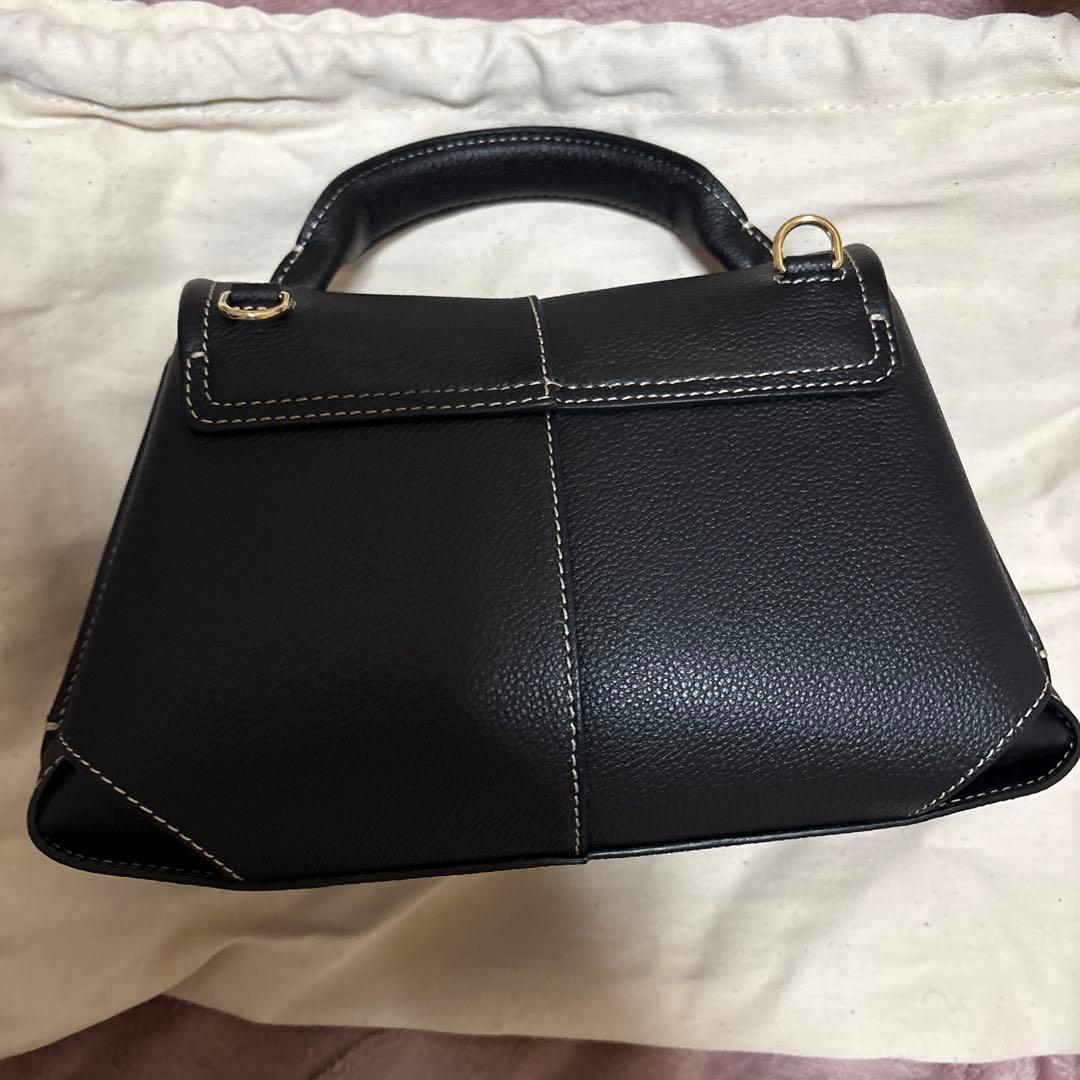 ポレーヌ　polene mokki mini ブラック　ショルダーバッグ