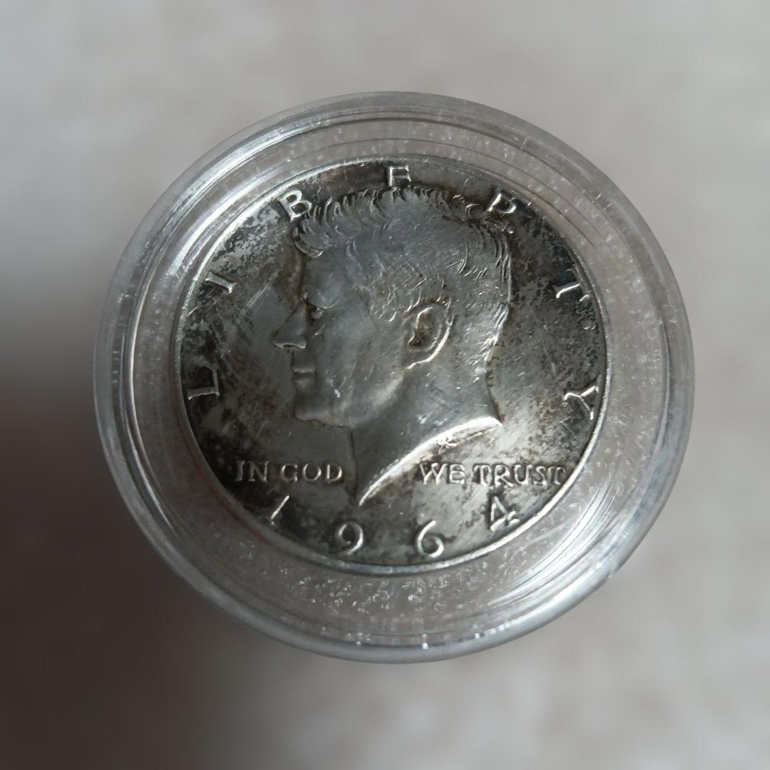 1964年 ケネディハーフダラー 銀貨 アンティーク【美品】