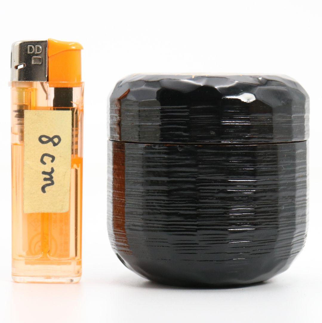 木具師 橋村萬象作 笹蒔絵 折撓中棗 裏千家十四代 淡々斎書付　AW822　N1