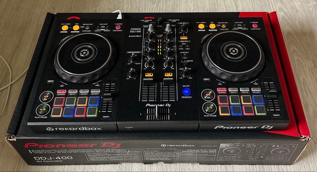 Pioneer DJ DDJ-400 オリジナルLED打ち替え　箱付き