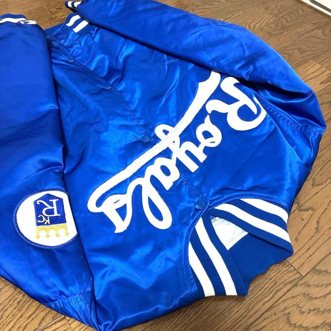 90年代　MLB カンザスシティー　ロイヤルズ　サテンジャンパー　Lサイズ