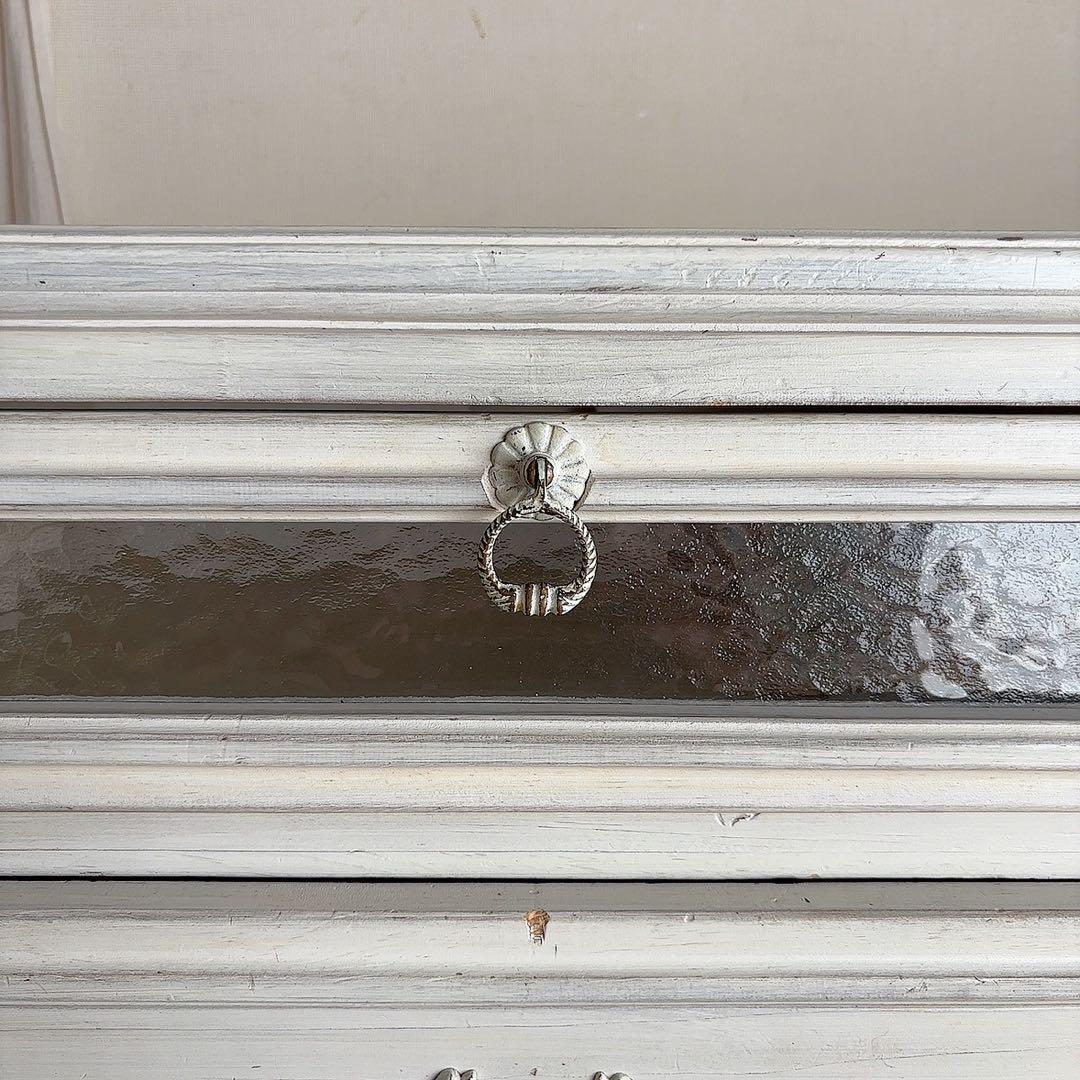 rira♡　直接配送 アンティーク　白家具　テレビ台　フレンチシャビー