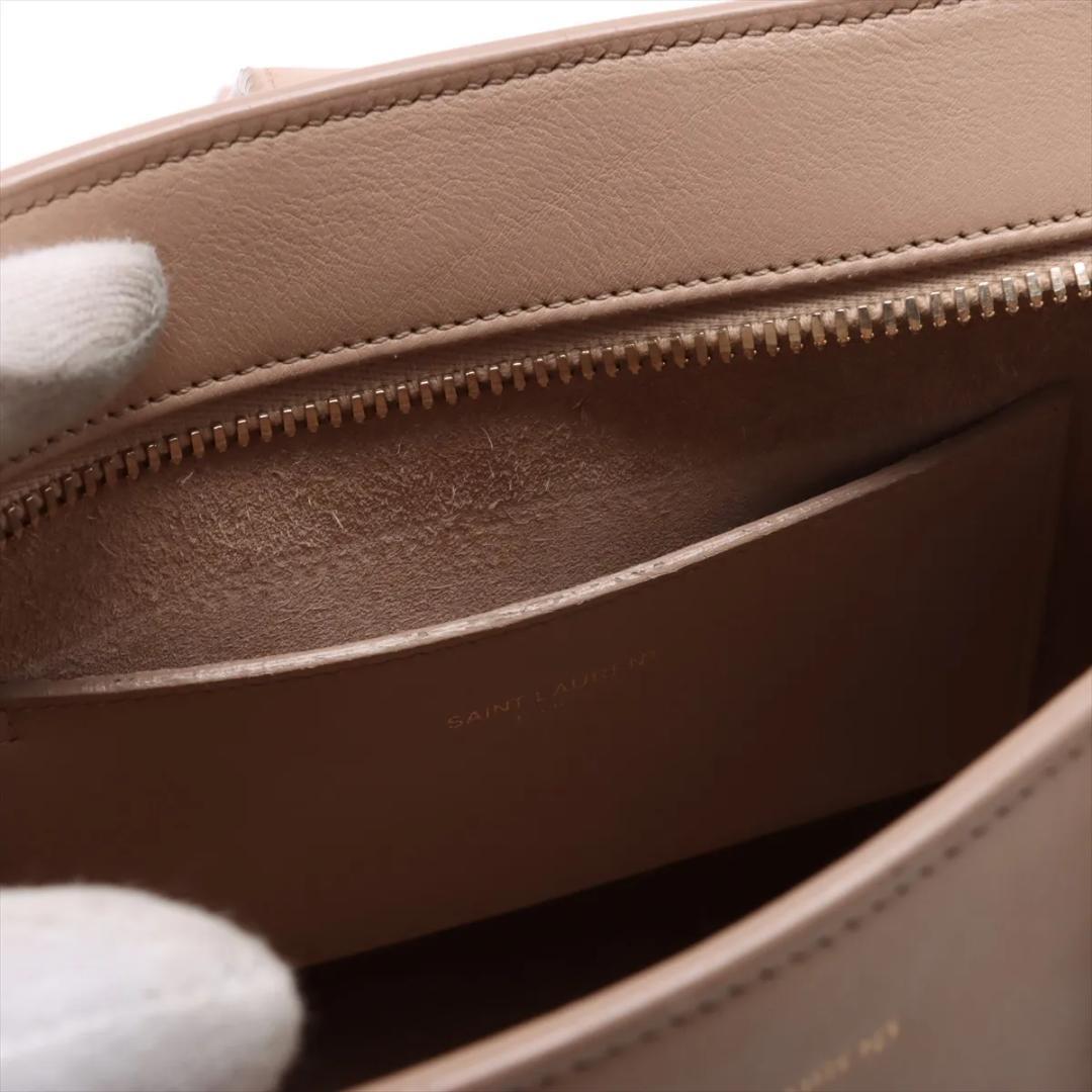 美品 サンローラン ベイビーカバス YSL ベージュ ハンドバック ゴールド金具