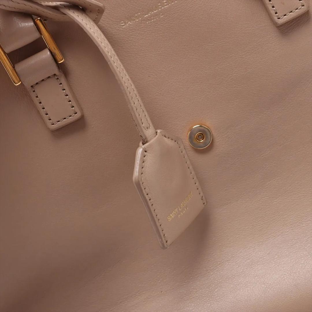 美品 サンローラン ベイビーカバス YSL ベージュ ハンドバック ゴールド金具