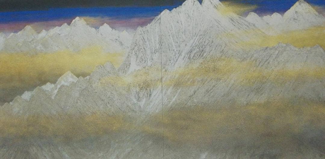 福王寺法林、【ヒマラヤの朝（タムセルク）】、希少な額装用画集より