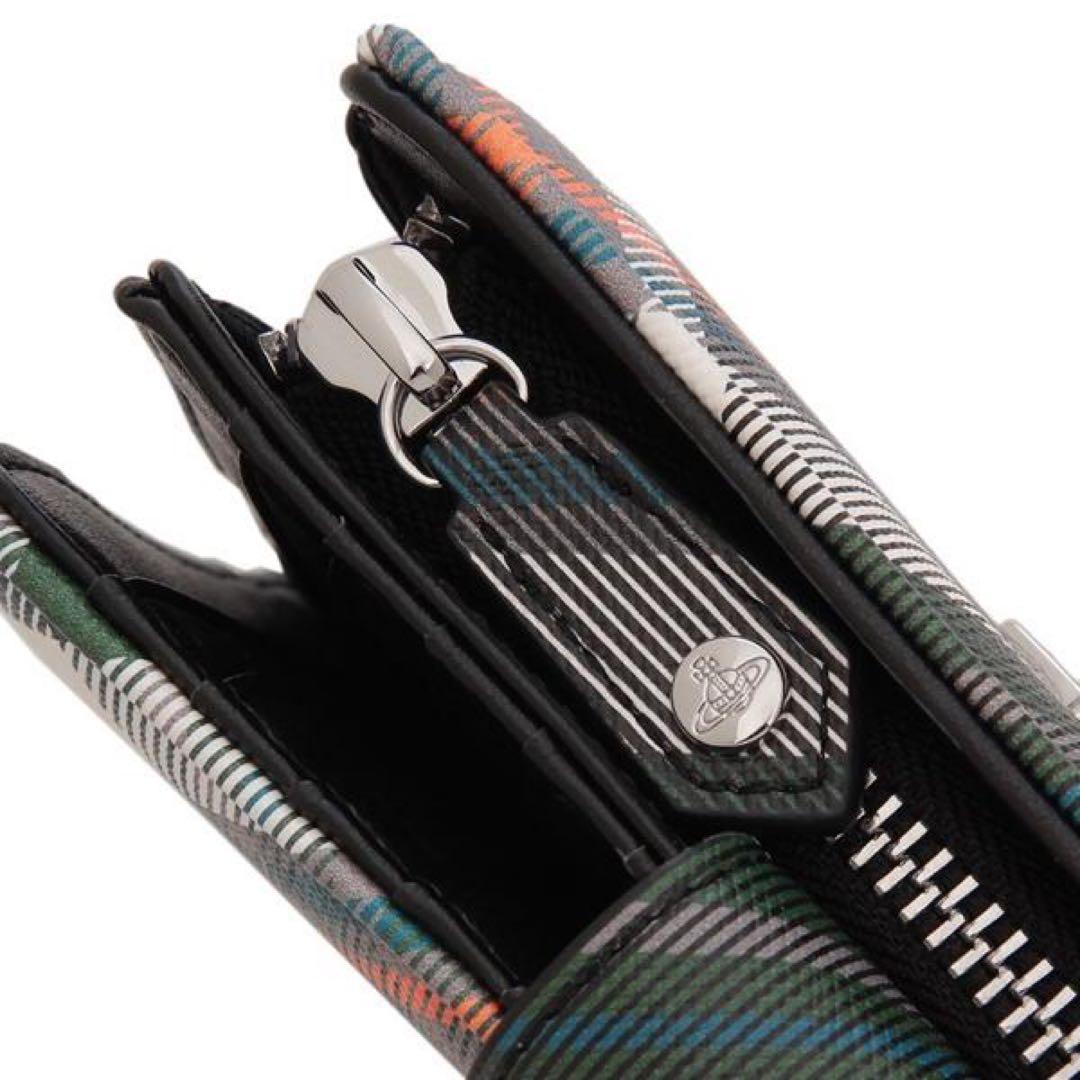 ヴィヴィアンウエストウッド 二つ折り財布 ダービー グリーン マルチカラー　新品