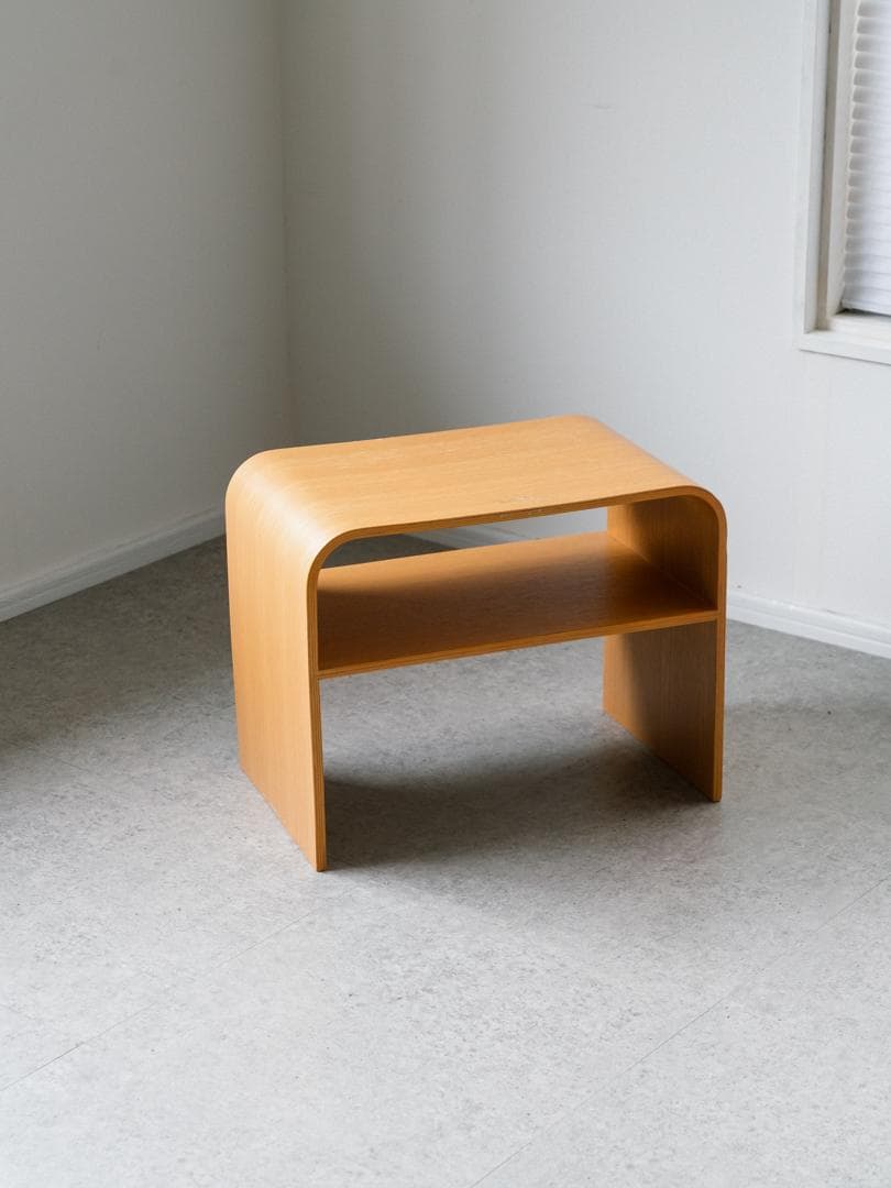 モダン 2WAY 曲木 サイドテーブル 収納 スツール　ミッドセンチュリーレトロ