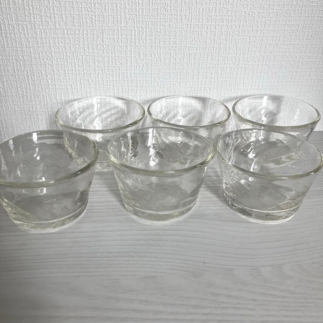 42【倉敷ガラス】小谷眞三 透明波小鉢 6点セット