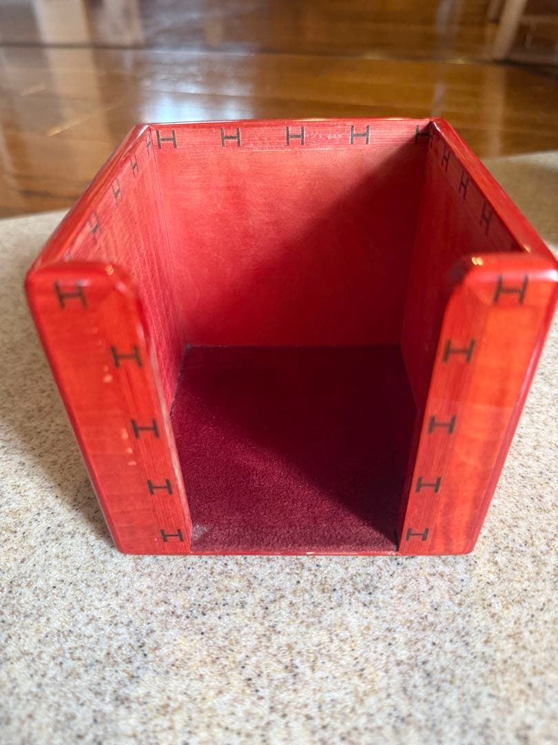 エルメス　ヴィンテージ木象嵌　ブロックメモ レフィル付き