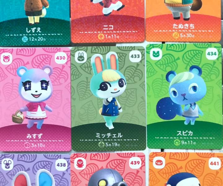 第５弾　 どうぶつの森 amiiboカード　ミッチェル　ちゃちゃまる　スピカ