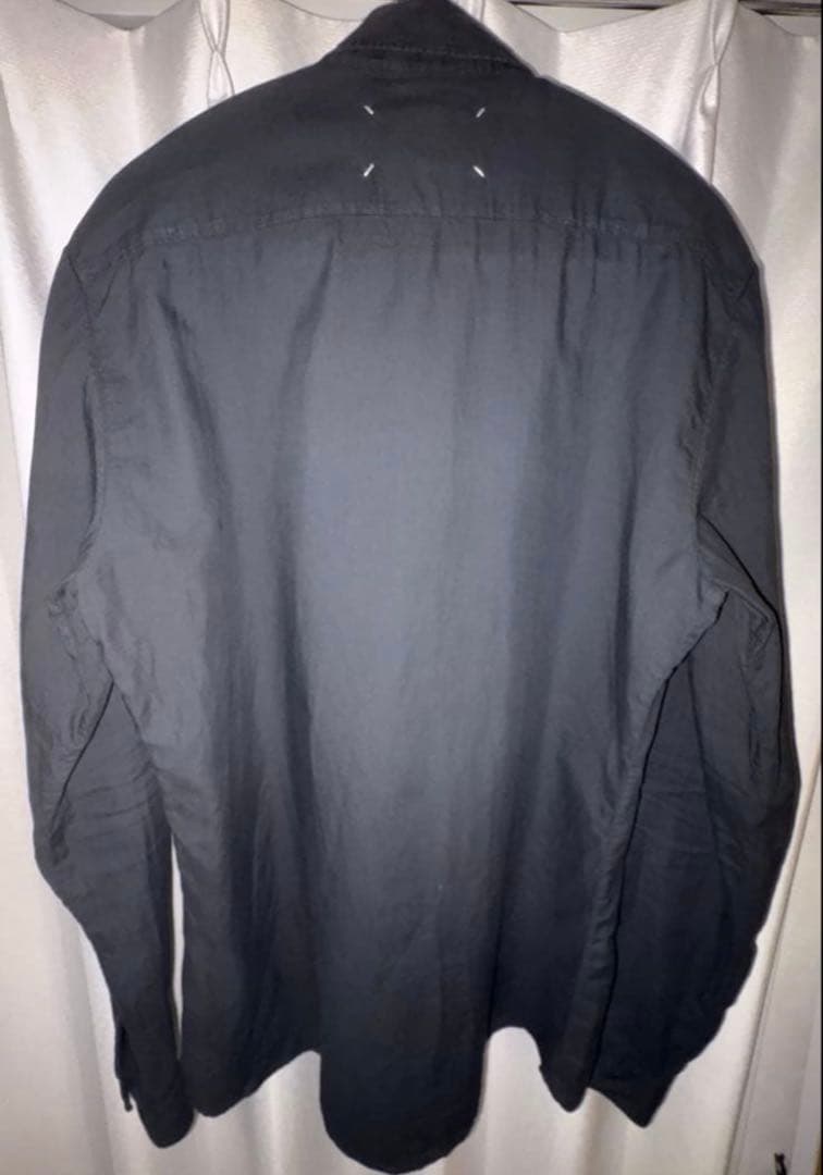 13SS メゾンマルタンマルジェラ 定番 ベーシックシャツ46 ブラック