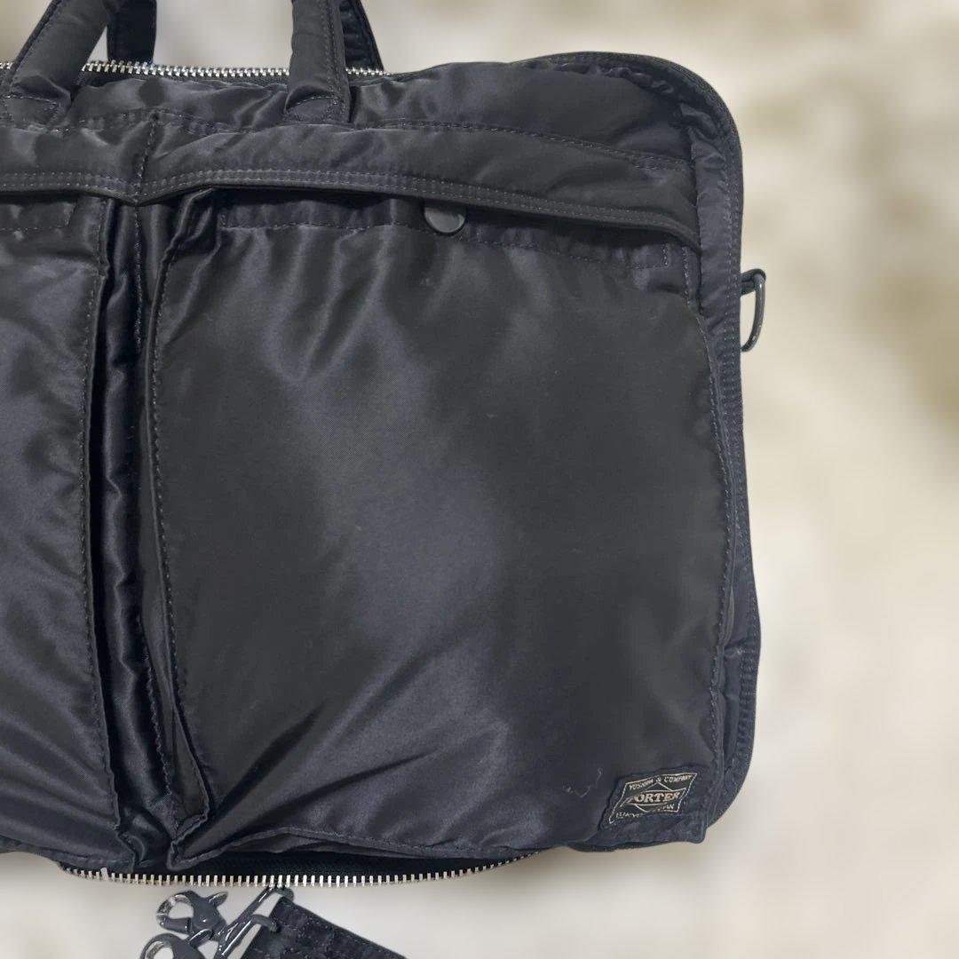 ✨美品✨ポーター タンカー 2way 2層 拡張可能　ブリーフケース 黒 A4